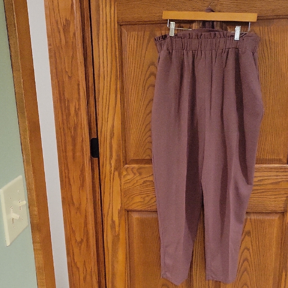 Maurices Womens Clay Colored Linen Pants In Size Large